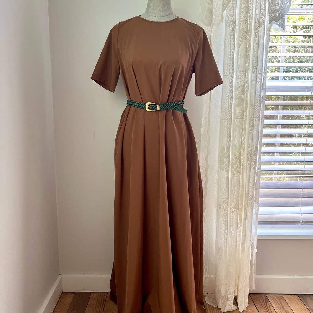 Brown Cottage Farmhouse Dress
